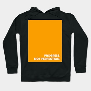 Orange Progress Not Perfection Hoodie